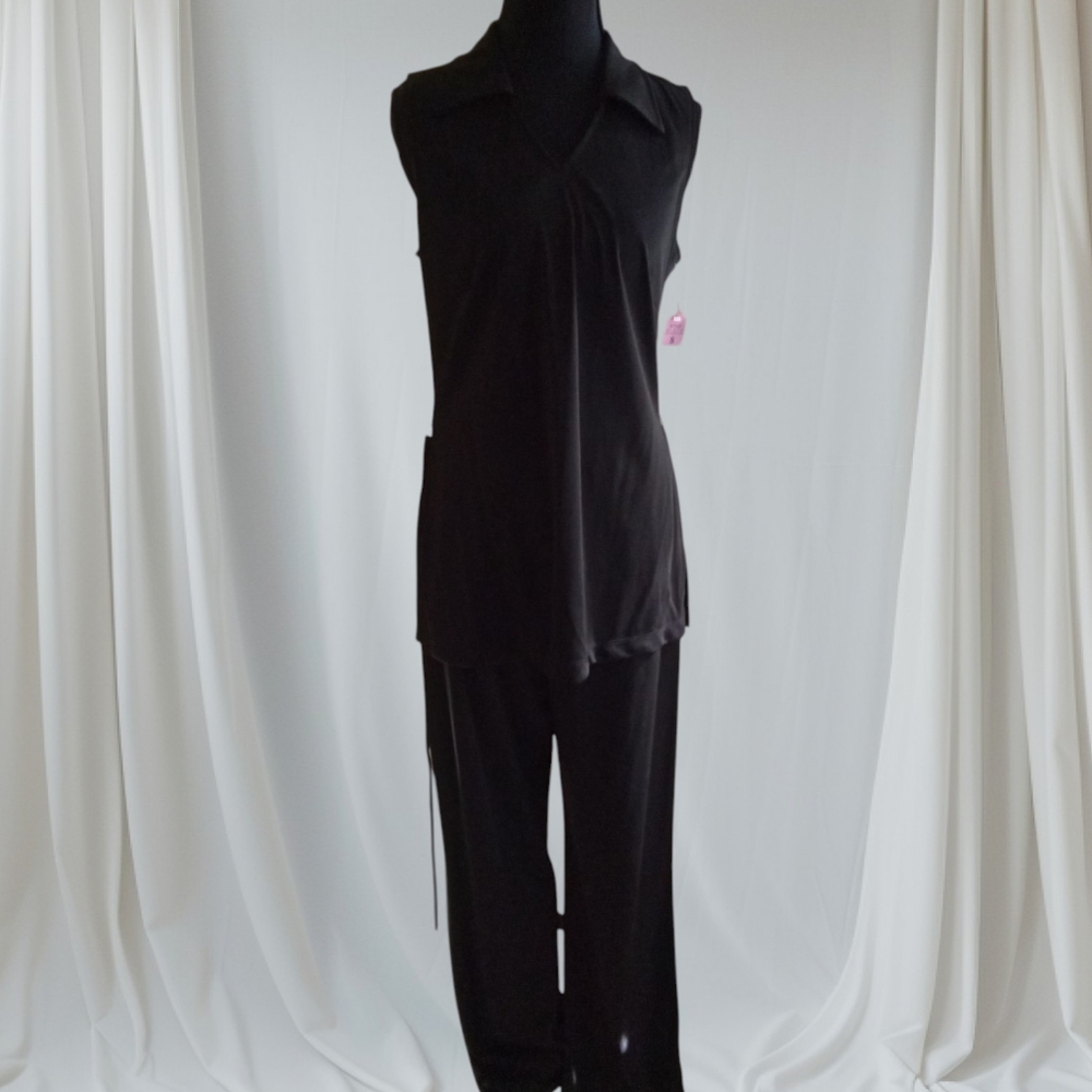 Elegant Black Women's Pants and Top